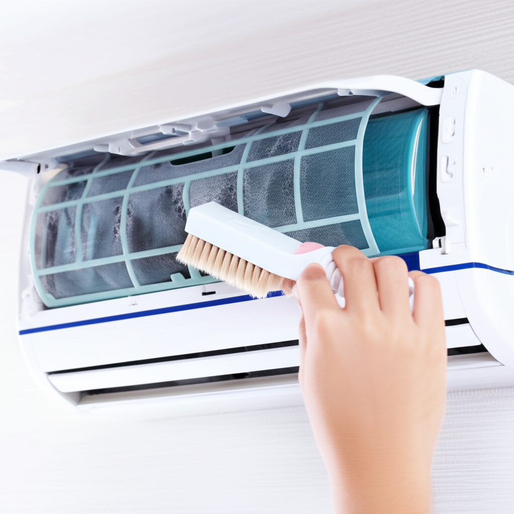 Generate a high-quality, relevant image prompt for an article about: How To Maintain Window Air Cond