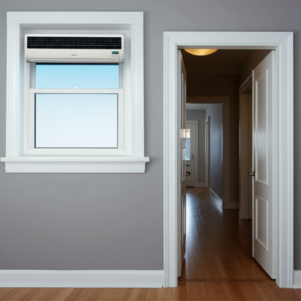 Generate a high-quality, relevant image prompt for an article about: Can Window AC Cool A Whole Hous