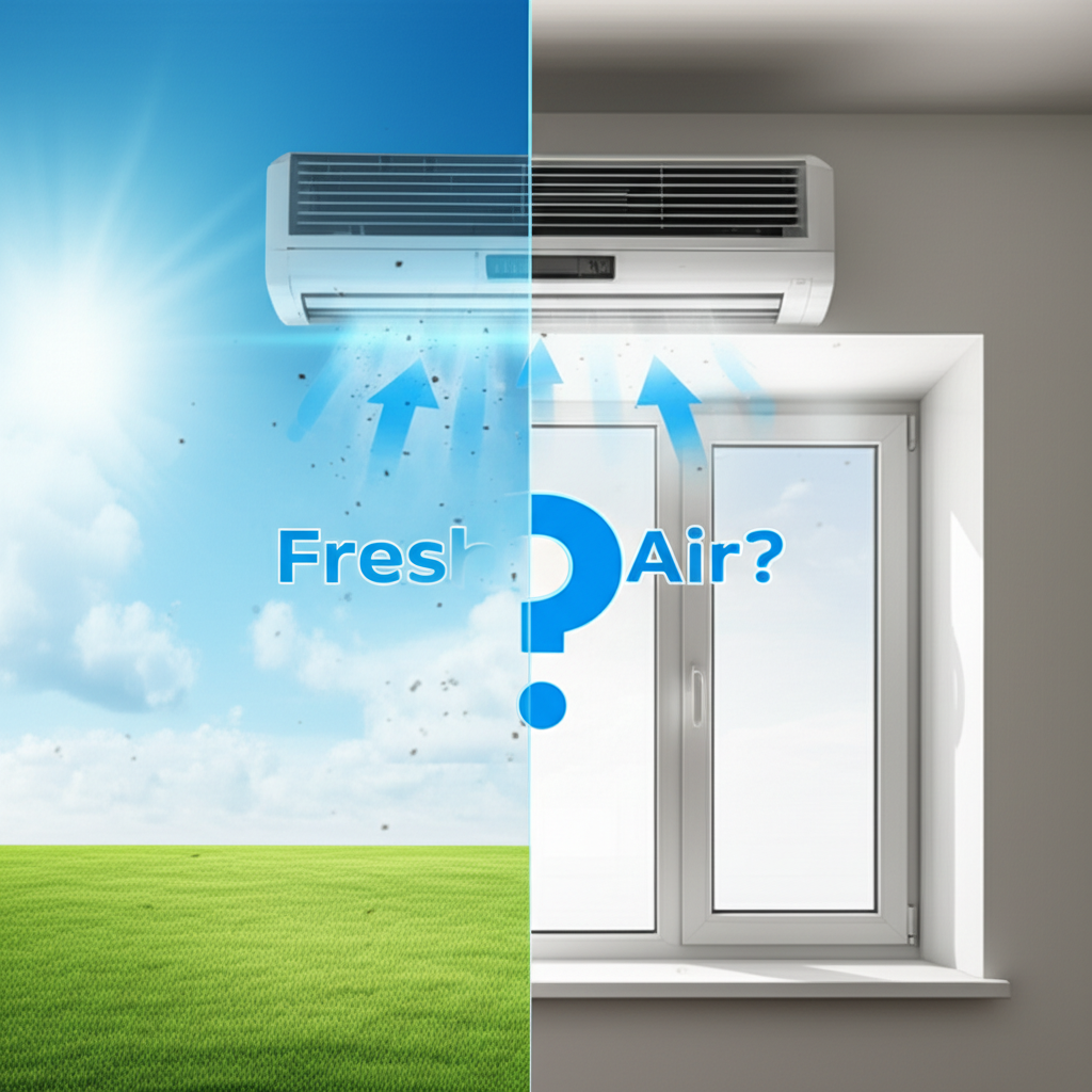 Generate a high-quality, relevant image prompt for an article about: Does Window AC Bring Fresh Air?