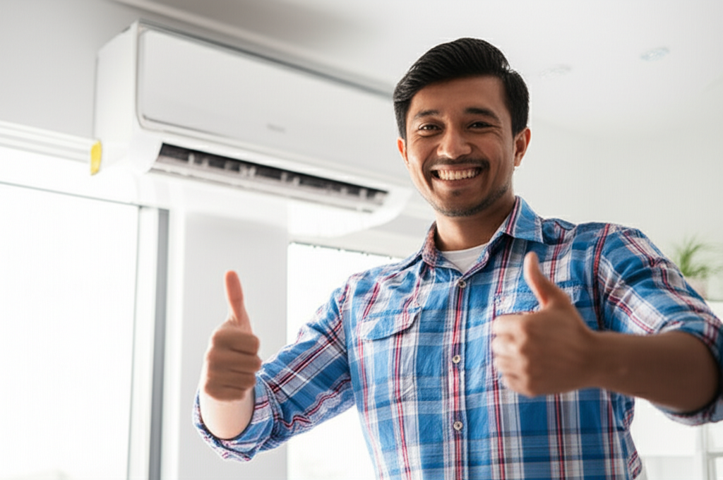 Generate a high-quality, relevant image prompt for an article about: How To Install A Mini Split AC: