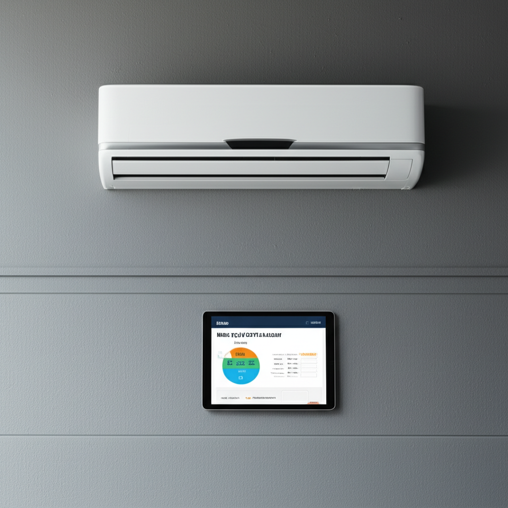 Generate a high-quality, relevant image prompt for an article about: Mini Split BTU Calculator: Amaz