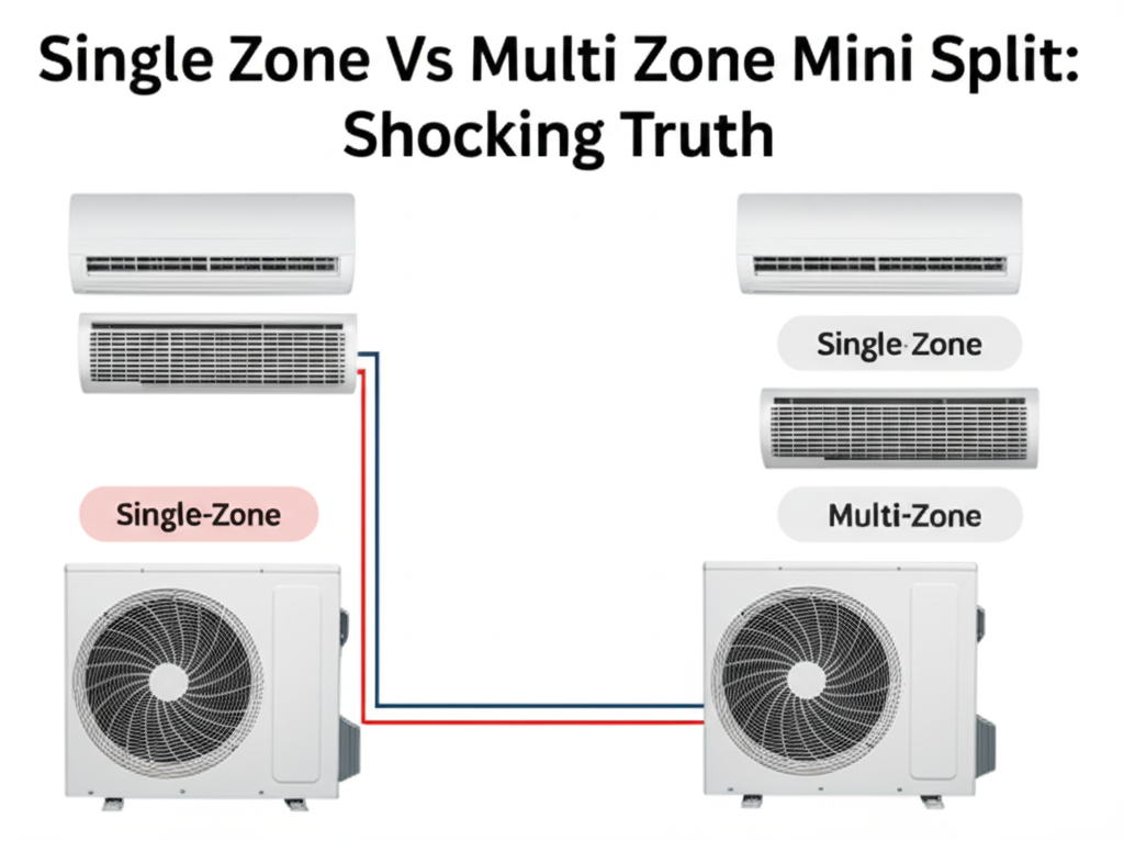 Generate a high-quality, relevant image prompt for an article about: Single Zone Vs Multi Zone Mini