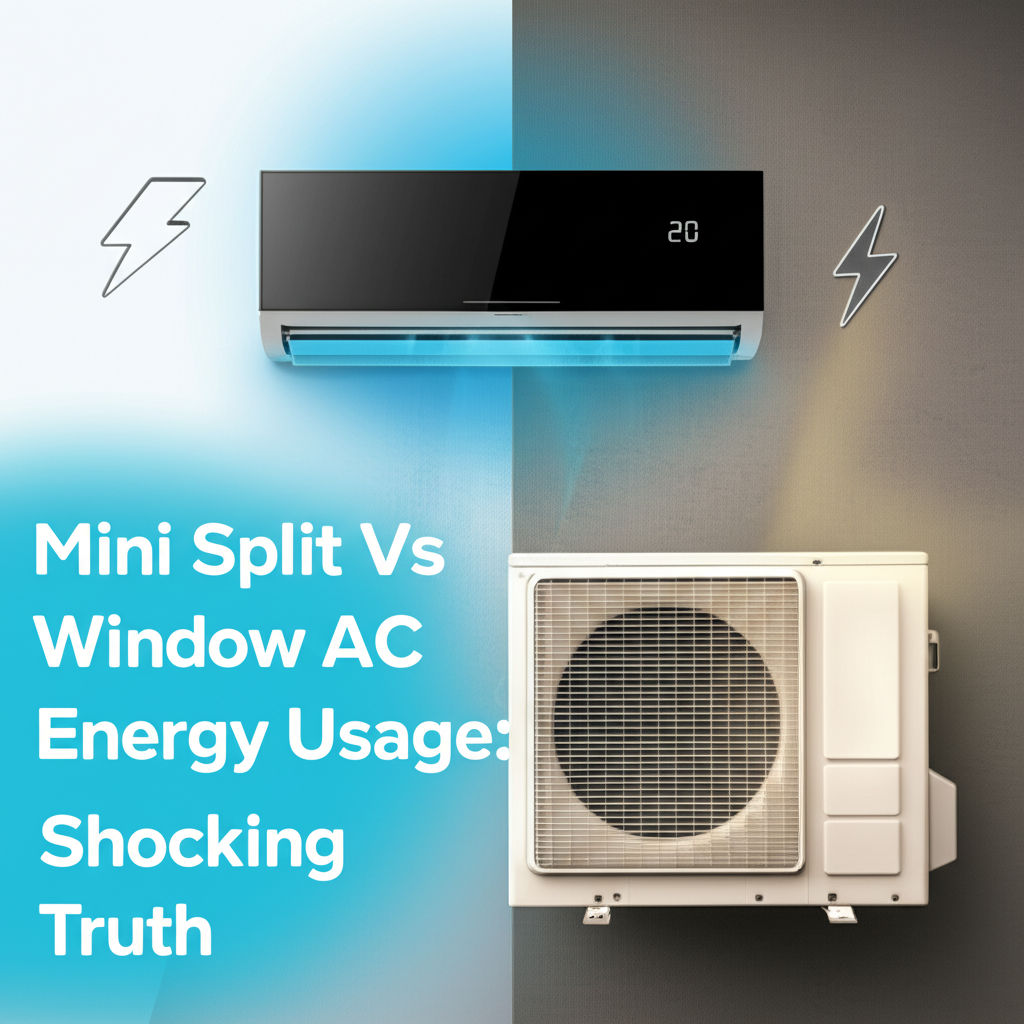 Generate a high-quality, relevant image prompt for an article about: Mini Split Vs Window AC Energy