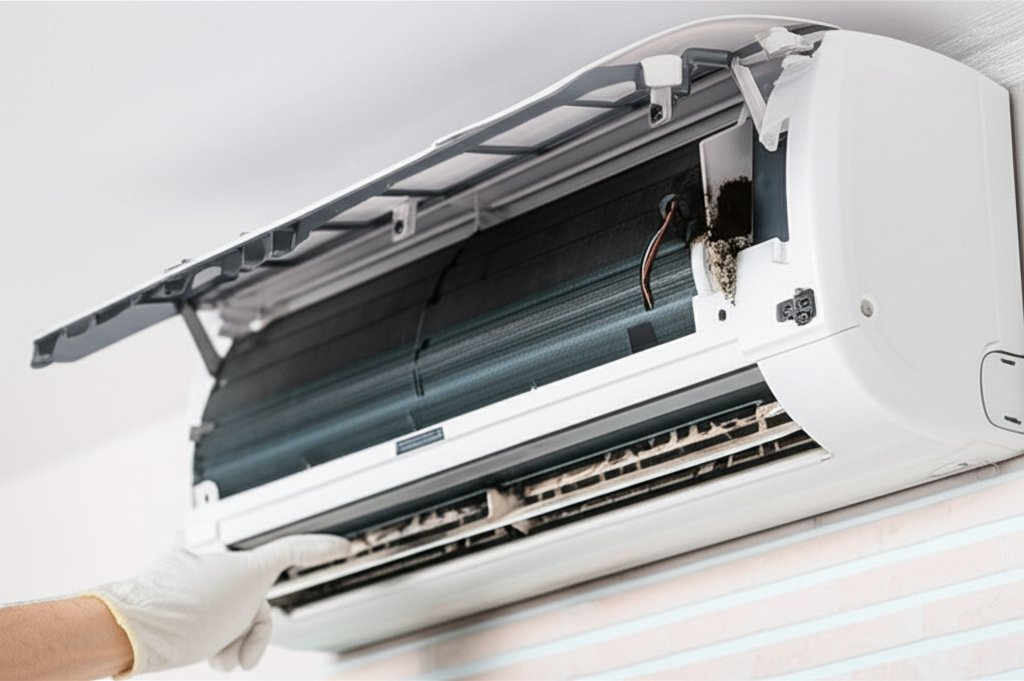 Generate a high-quality, relevant image prompt for an article about: How To Remove Mold From Mini Sp