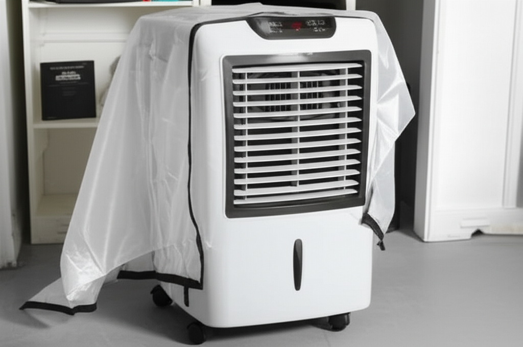 Generate a high-quality, relevant image prompt for an article about: How To Store Portable AC In Win