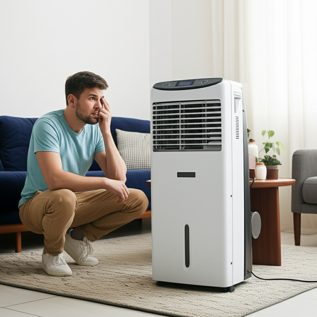 Generate a high-quality, relevant image prompt for an article about: How To Quiet Noisy Portable AC: