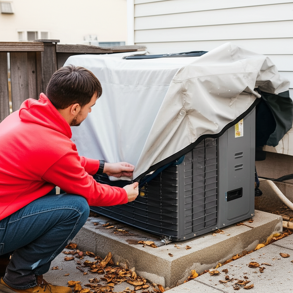 Generate a high-quality, relevant image prompt for an article about: How To Winterize Air Cooler: Cr