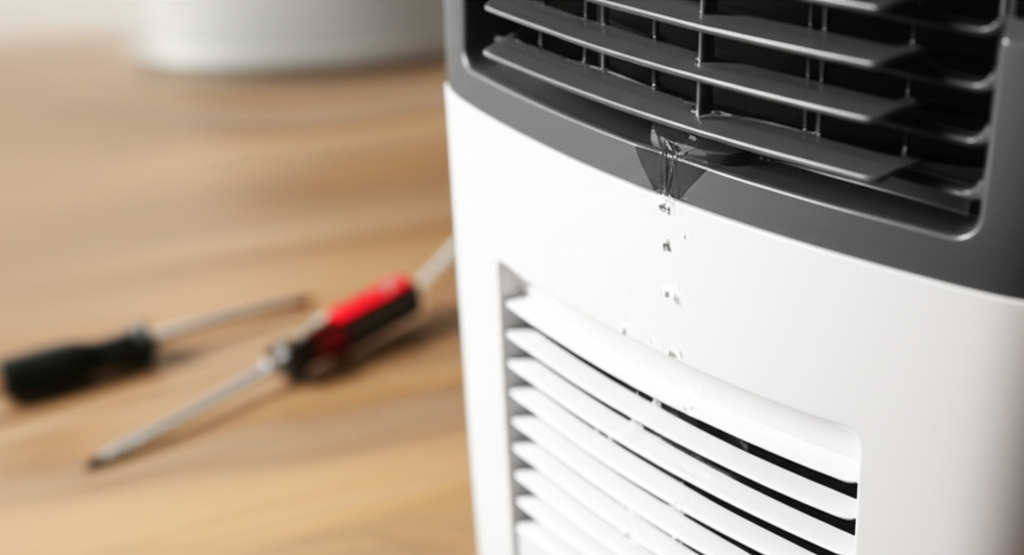 Generate a high-quality, relevant image prompt for an article about: How To Fix Leaking Air Cooler: