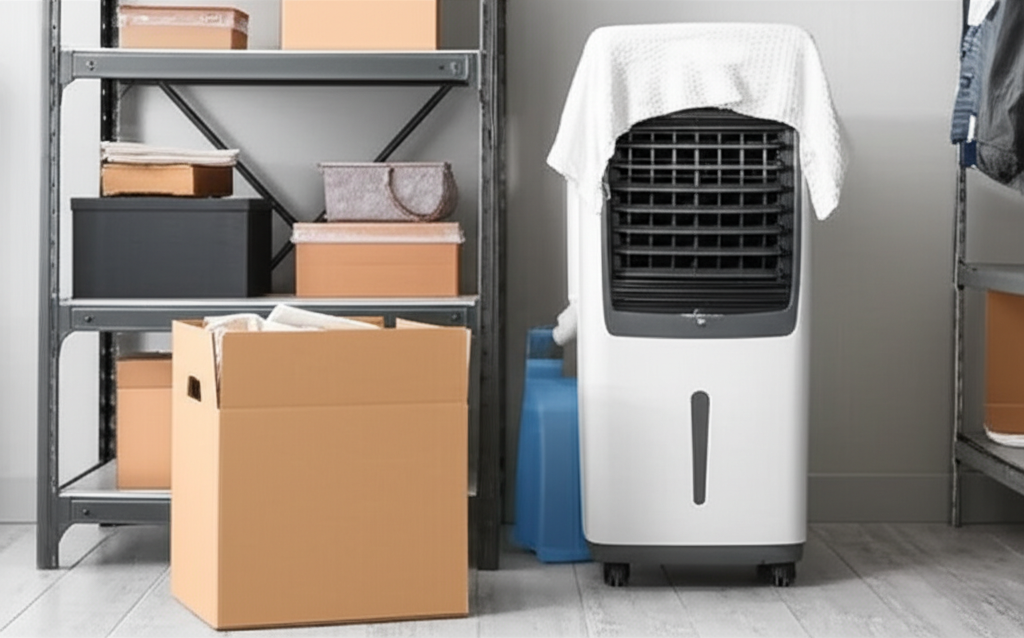 Generate a high-quality, relevant image prompt for an article about: How To Store Air Cooler In Off