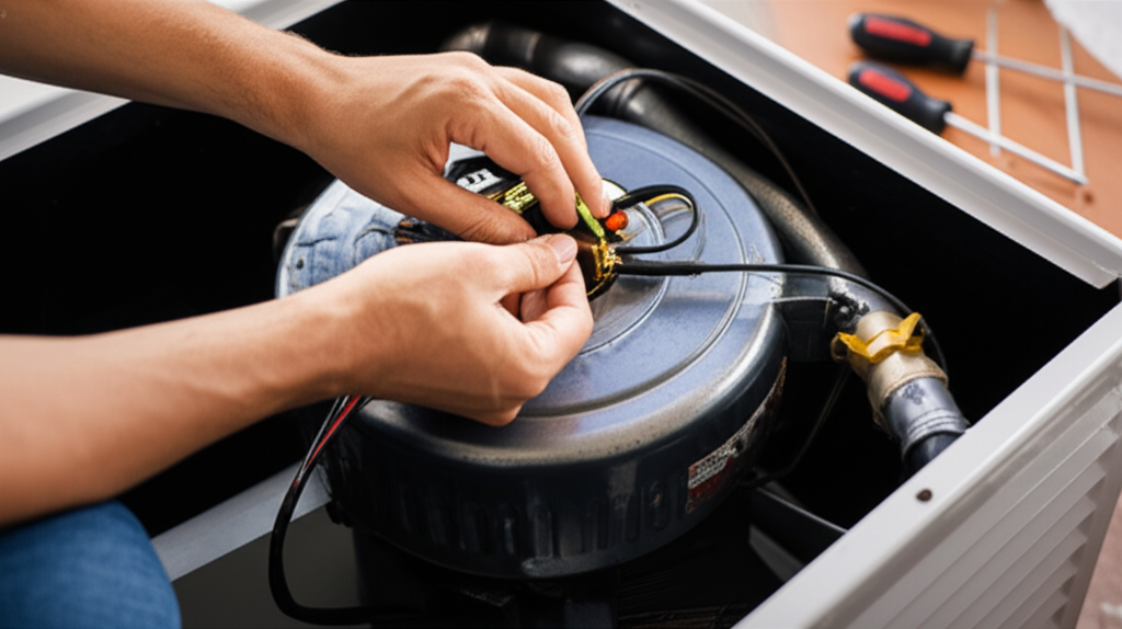 Generate a high-quality, relevant image prompt for an article about: How To Fix Evaporative Cooler F