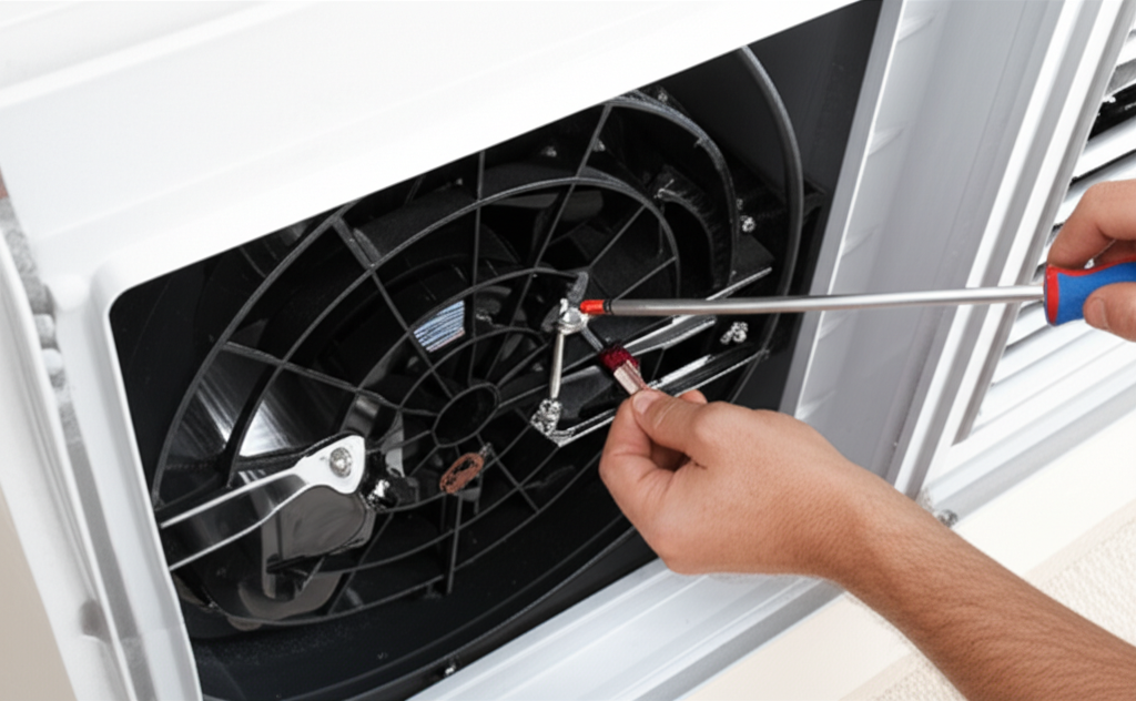 Generate a high-quality, relevant image prompt for an article about: How To Fix Evaporative Cooler F
