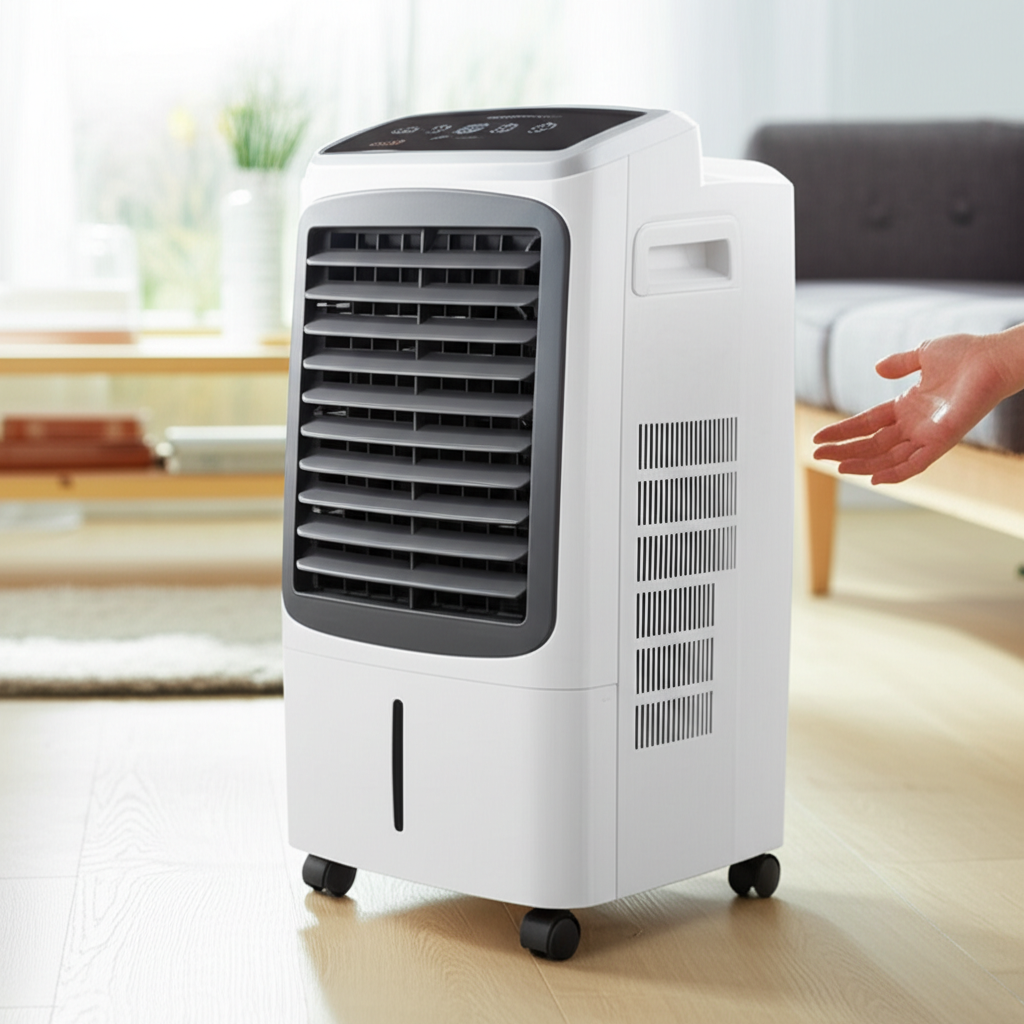 Generate a high-quality, relevant image prompt for an article about: Air Cooler Troubleshooting Guid