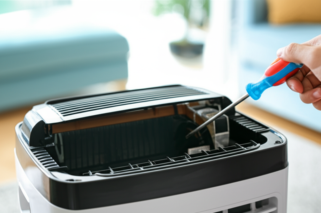 Generate a high-quality, relevant image prompt for an article about: Air Cooler Troubleshooting Guid