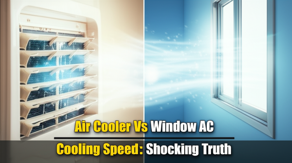 Generate a high-quality, relevant image prompt for an article about: Air Cooler Vs Window AC Cooling