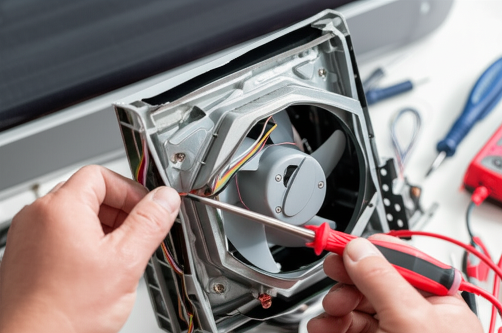 Generate a high-quality, relevant image prompt for an article about: How To Repair Mini Split Fan Mo