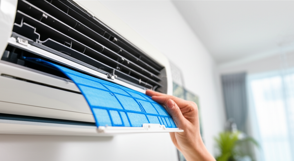 Generate a high-quality, relevant image prompt for an article about: How To Maintain Ductless AC Sys