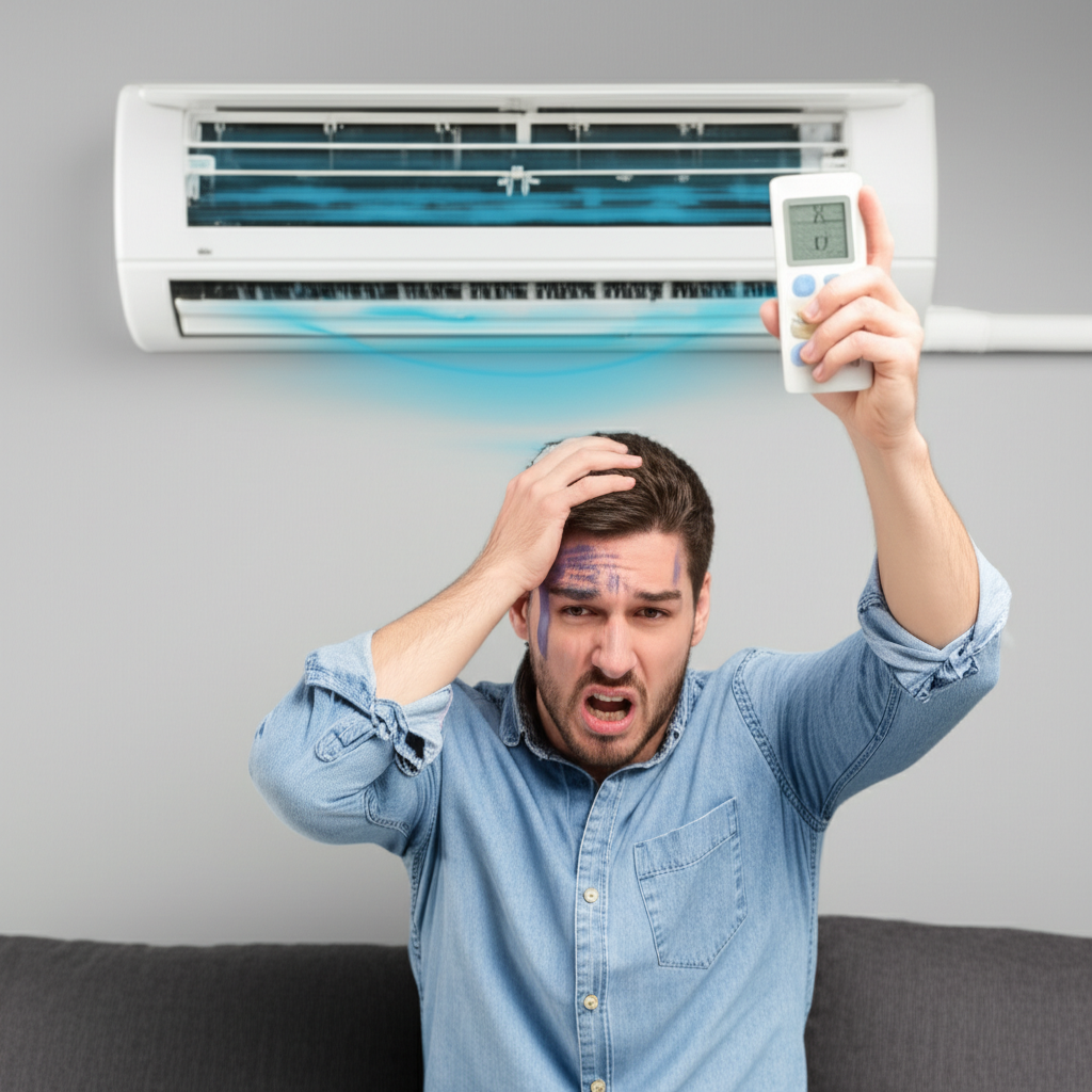 Generate a high-quality, relevant image prompt for an article about: How To Fix AC Low Cooling Probl