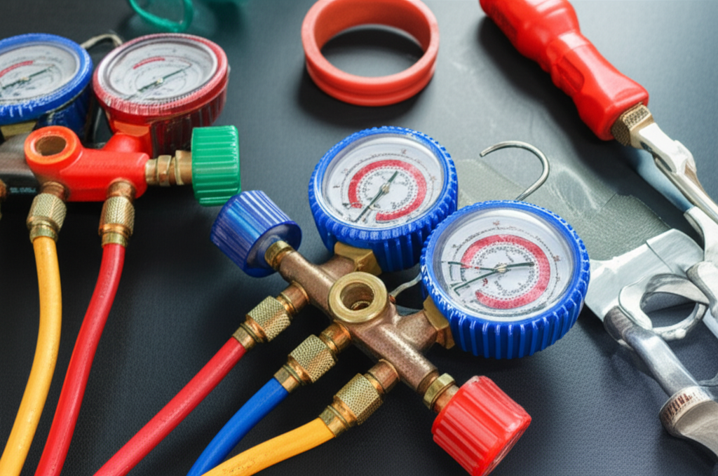 Generate a high-quality, relevant image prompt for an article about: How To Maintain HVAC Tools For