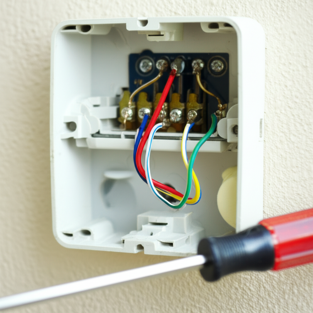 Generate a high-quality, relevant image prompt for an article about: How To Check AC Thermostat Wiri