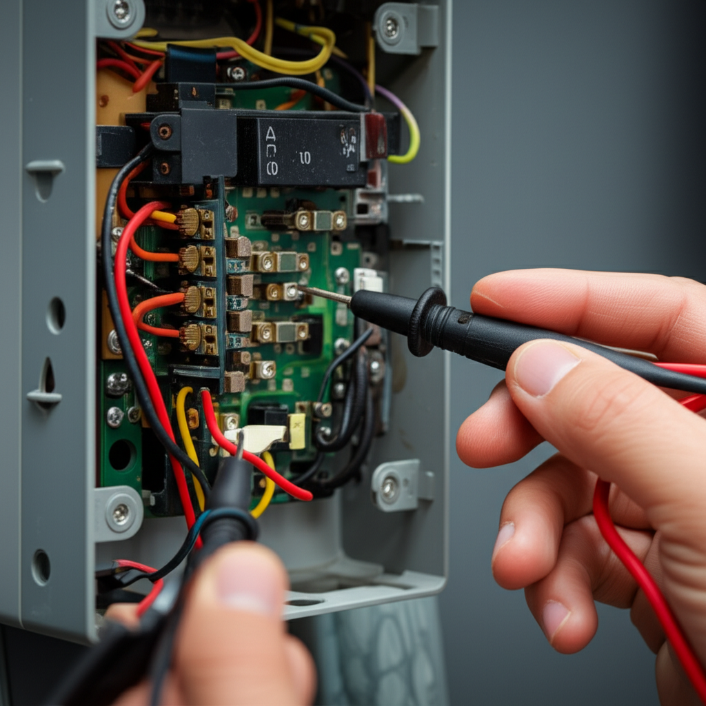 Generate a high-quality, relevant image prompt for an article about: How To Check AC Thermostat Wiri