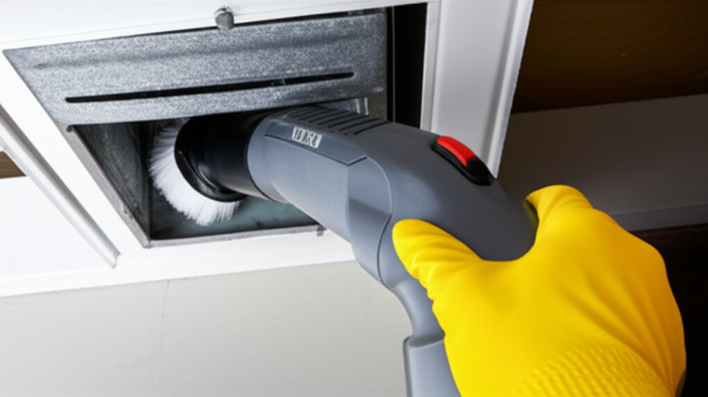 Generate a high-quality, relevant image prompt for an article about: How To Clean AC Return Duct: Am