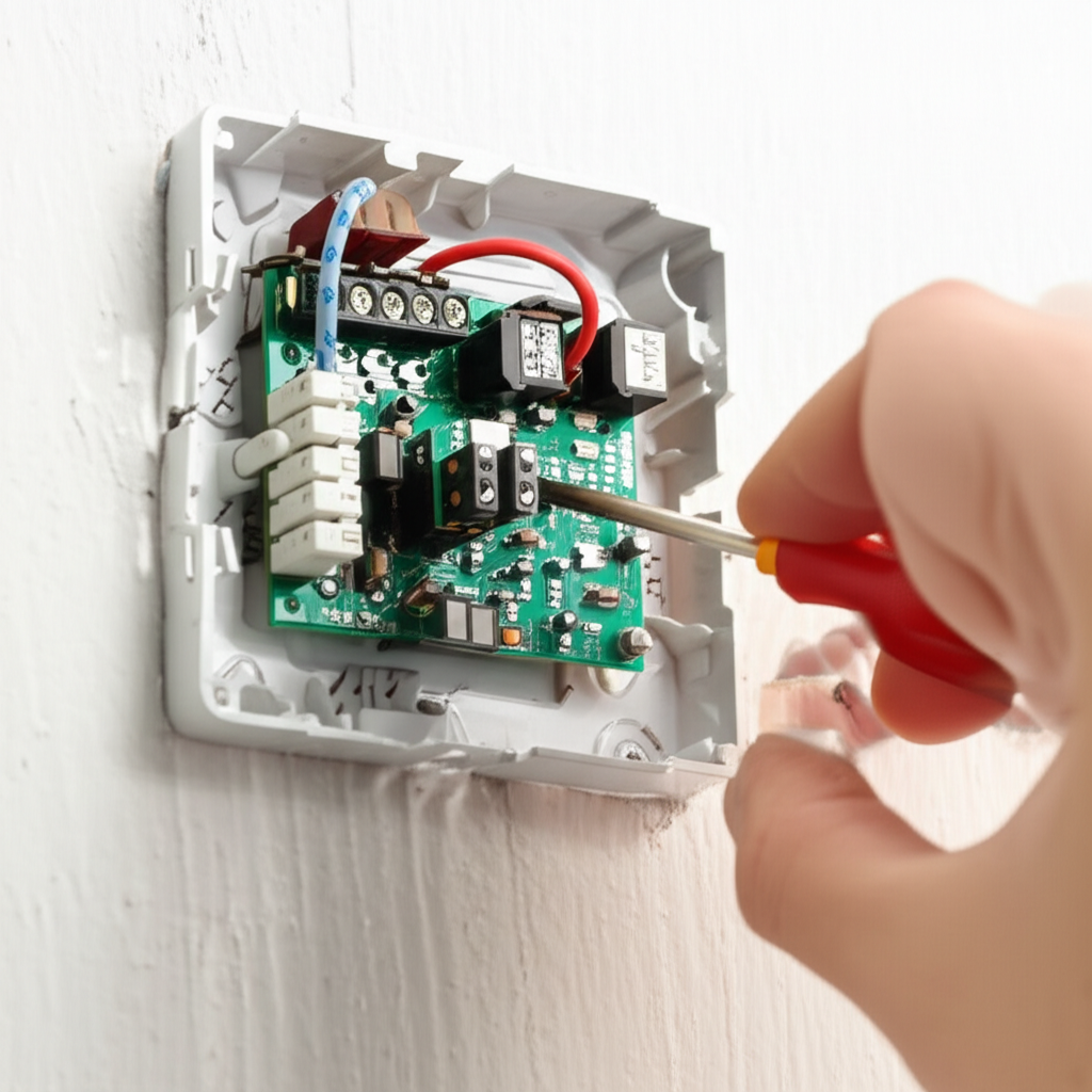 Generate a high-quality, relevant image prompt for an article about: How To Fix AC Thermostat Sensor