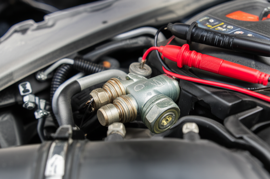 Generate a high-quality, relevant image prompt for an article about: How To Test AC Pressure Switch: