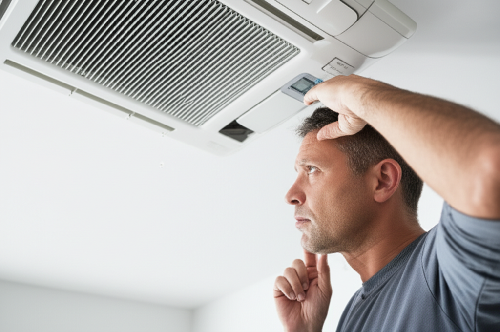 Generate a high-quality, relevant image prompt for an article about: How To Stop AC Water Dripping I