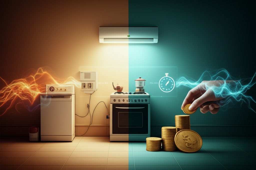 Generate a high-quality, relevant image prompt for an article about: How To Reduce AC Power Consumpt