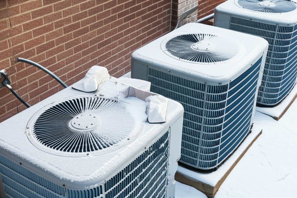 Generate a high-quality, relevant image prompt for an article about: How To Maintain AC For Winter: