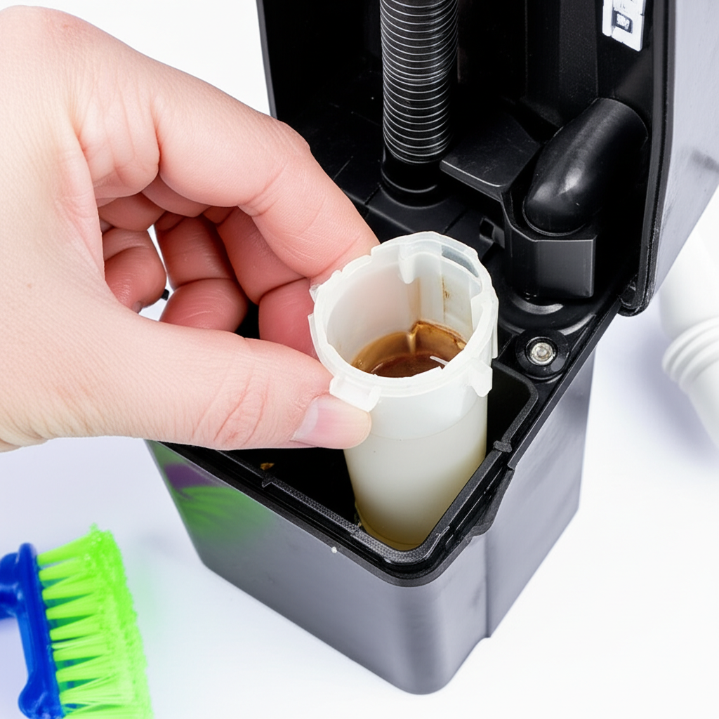 Generate a high-quality, relevant image prompt for an article about: How To Clean AC Drain Pump: Urg