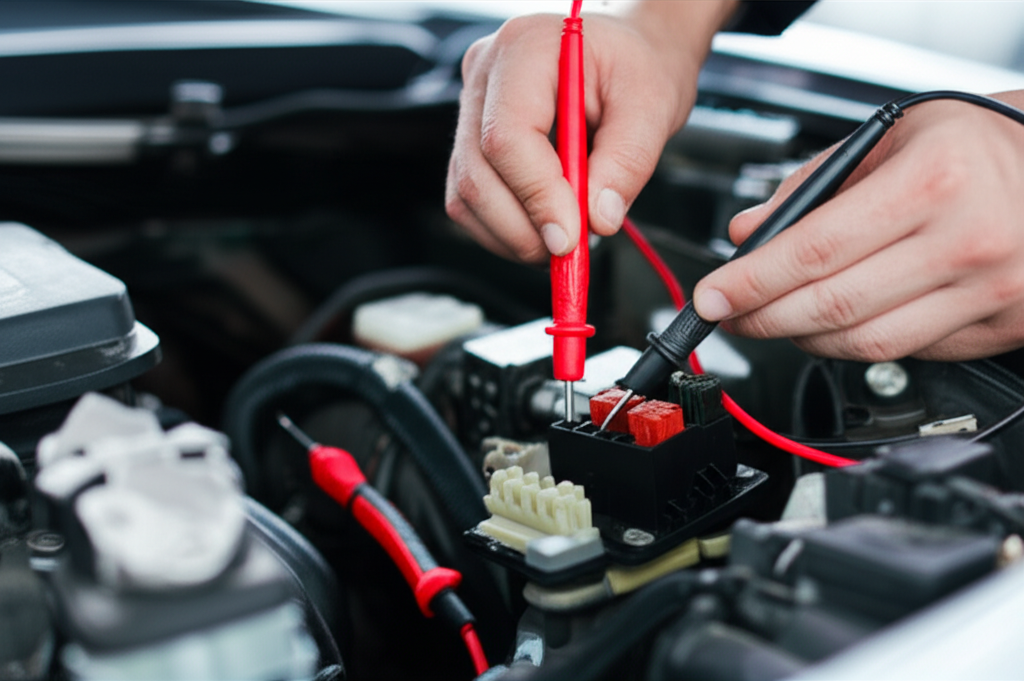 Generate a high-quality, relevant image prompt for an article about: How to Test AC Blower Relay: Be