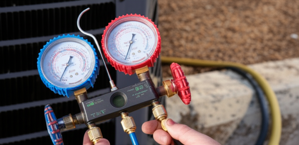 Generate a high-quality, relevant image prompt for an article about: Measure AC Superheat: Essential