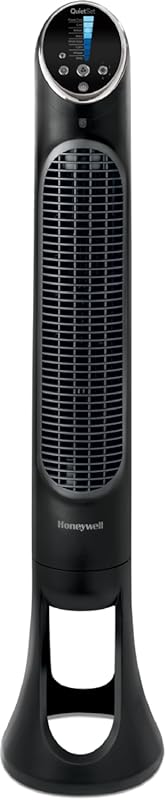 Honeywell QuietSet Whole Room Tower Fan-Black, Oscillating Tower Fan with Remote