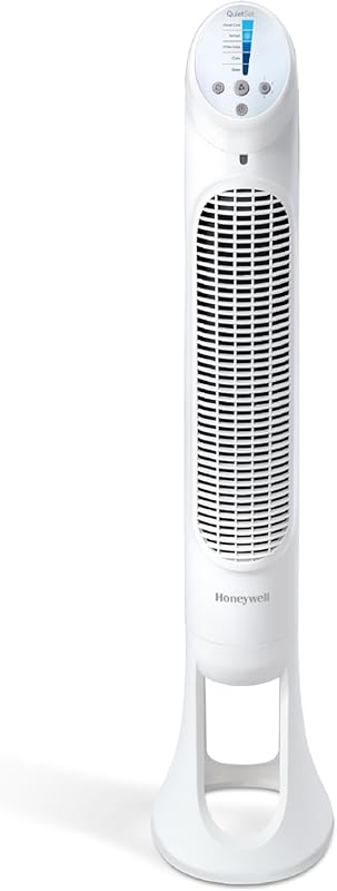 Honeywell QuietSet Whole Room Oscillating Tower Fan with Remote, White