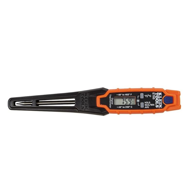 Klein Tools Digital Pocket Thermometer with Backlit Display for HVAC T