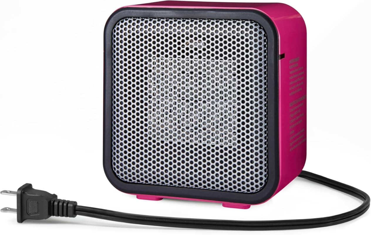 Amazon Basics Mini Ceramic Space Heater for Desk or Office Cubicle Use