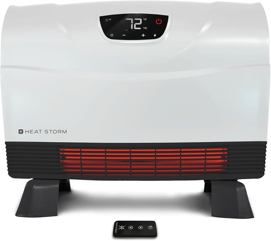 Energy Efficient Infrared Space Heater with Remote and Wall or Floor M