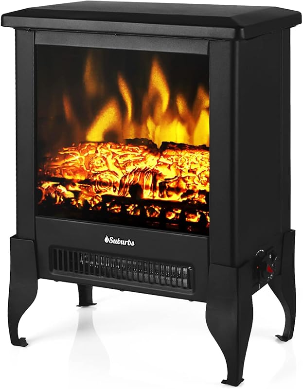 TURBRO Suburbs TS17 Compact Electric Fireplace Stove, 18” Freestanding