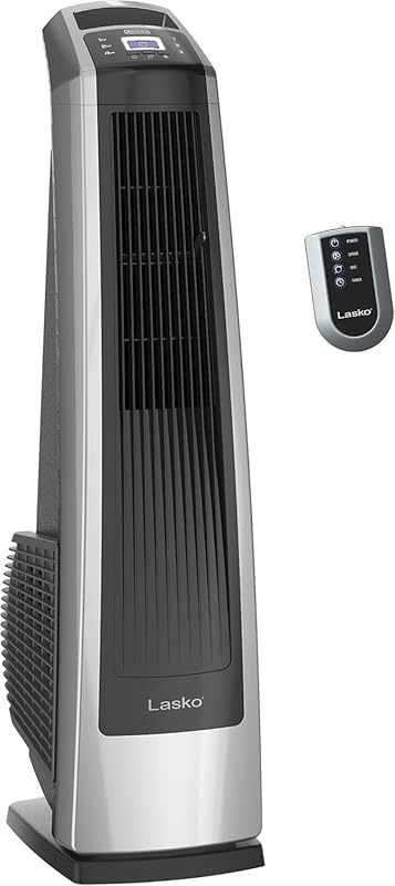 Lasko High Velocity Oscillating Tower Fan for Bedroom, Garage, Basemen