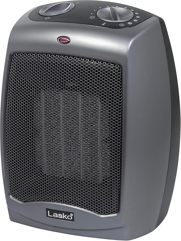 Lasko Portable Indoor Electric Ceramic Space Heater with Tip-Over Safe