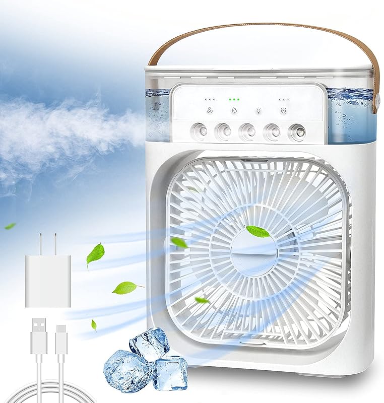Portable Air Conditioner Fan, Mini Evaporative Air Cooler with 7 Color
