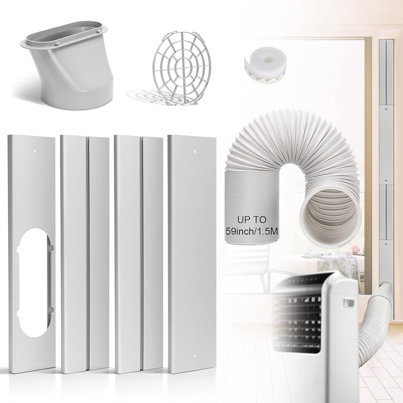 Portable Air Conditioner Window Door Kit with Exhaust Hose, Adjustable
