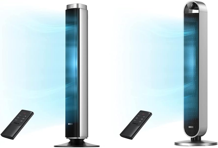 Dreo 42-Inch Tower Fan with Remote, Quiet Bladeless Design, 120° Oscil
