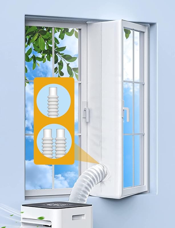 IKSTAR 400CM Portable AC Window Seal Kit for Casement Windows, No-Dril