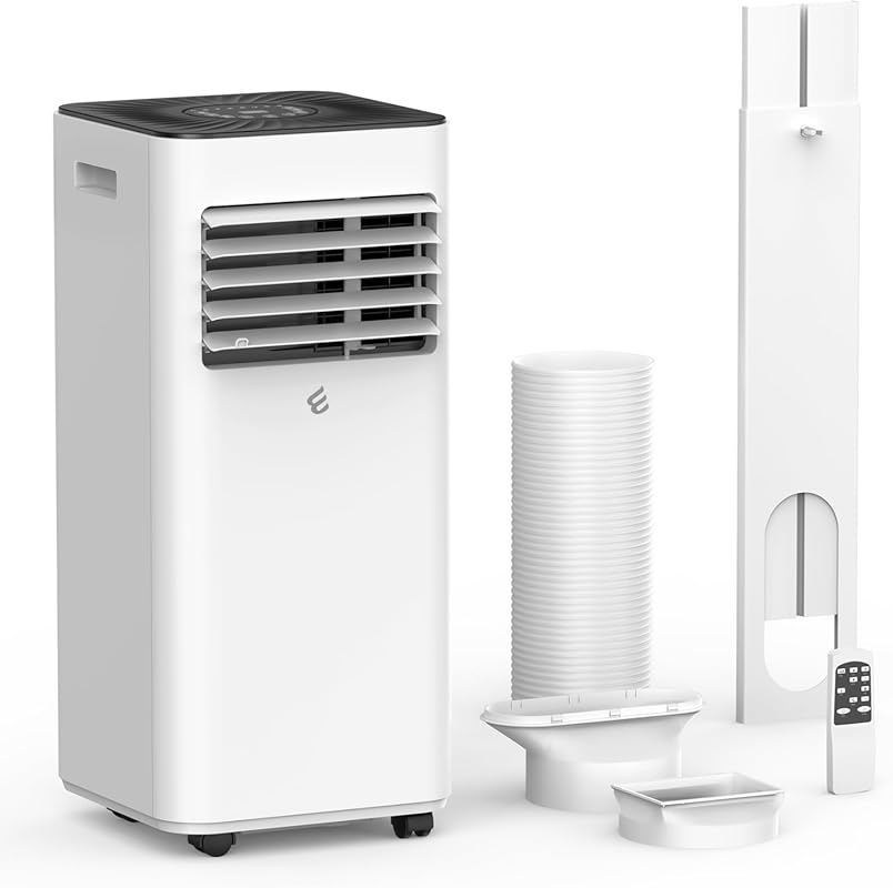 10,000 BTU Portable AC Unit: Dehumidifier, Fan, Timer, Remote for 450 