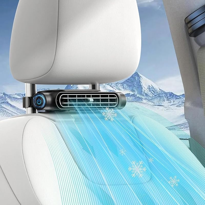 Car Fan for Driver and Passenger's Seat - Mini Portable USB Backseat C