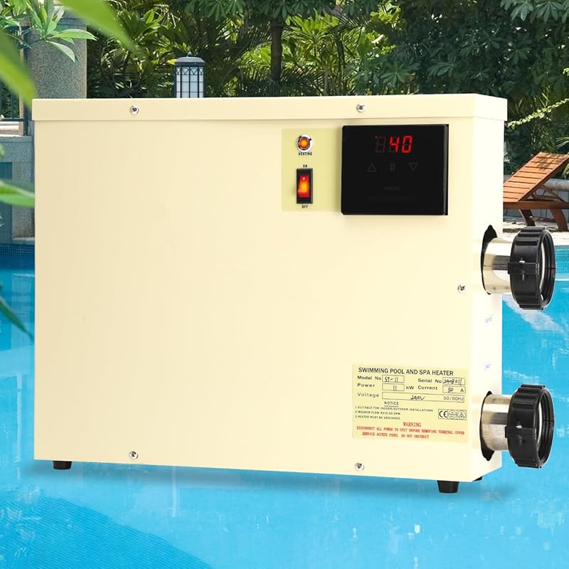 11KW 240V Pool Heater for Above Ground Pool, Electric Swimming Pool He