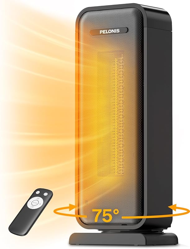 Best Electric Heater for Drafty Room: Portable 1500W Ceramic Heater wi