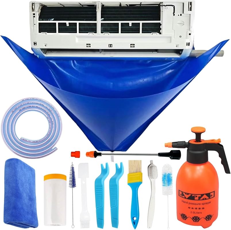 Oiktylr 13Pcs Mini Split Cleaning Kit Bag with 2L High Pressure Spraye
